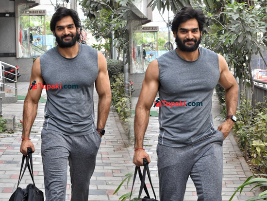 Actor kartikeya Spotted at Gym
